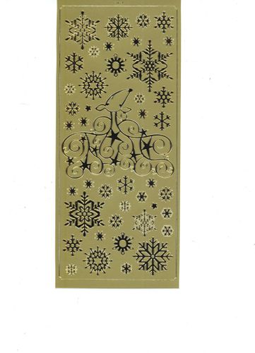 Stickers Snowflakes Gold