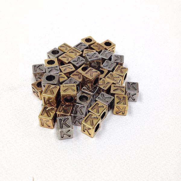 Alphabet Beads Block Gold/Silver K