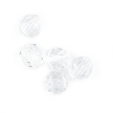 Bead Acrylic Round Facet 15Mm Crys 10Pc