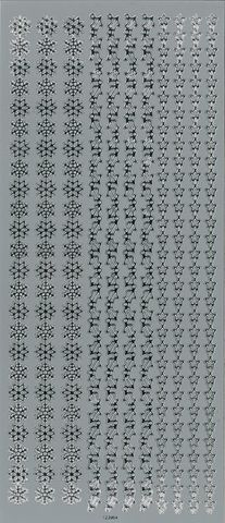 Stickers Borders Christmas Silver