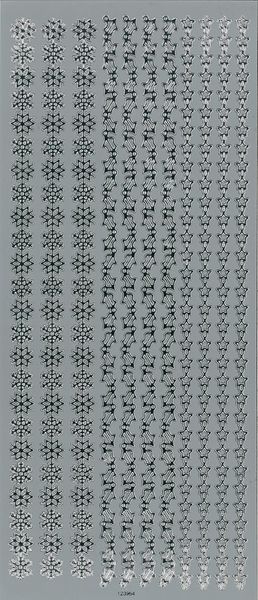 Stickers Borders Christmas Silver
