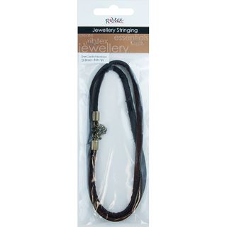 Necklace Leather 5mm Dark Brown Boho 1Pc