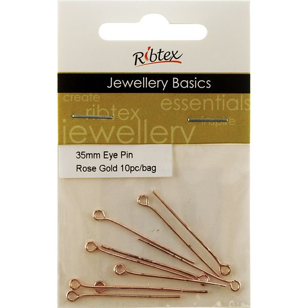 Eye Pins 35mm Rose Gold 10Pcs