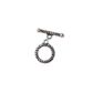 Clasp Toggle 12mm Rope Silver 8 Sets