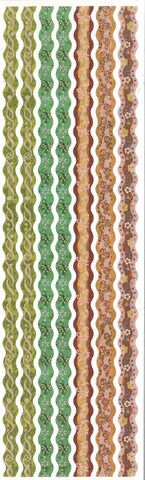 Stickers Glitter Ribbon Wavy Line Multi