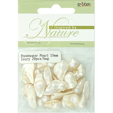 Bead Freshwater Pearls Large- Ivory 20Pc