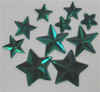 Gems Star Mix Sizes Green Pkt 10