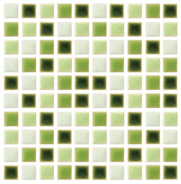 Ceramic Tiles 10x10mm Greens Pkt 100
