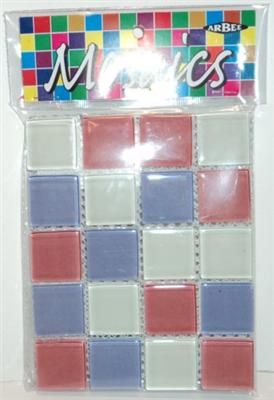 Glass Tiles 25x25mm Pinks Pkt 40