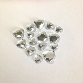 Jewels Heart Clear Pkt 15