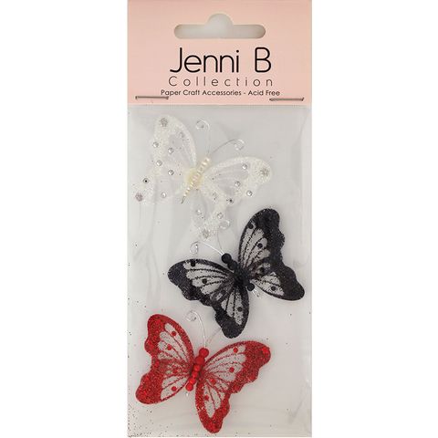Jenni B Pvc Butterfly Bright 3Pcs