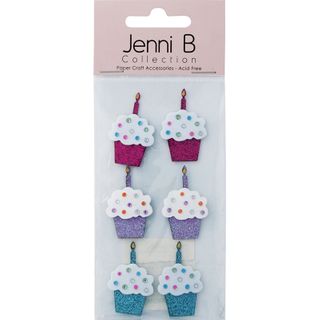 Jenni B Glitter Cupcakes 6Pcs