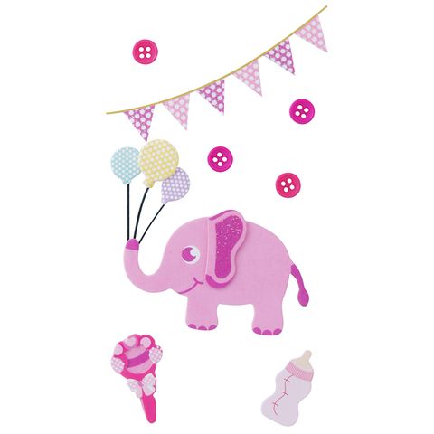 Jenni B Baby Elephant Pink 8Pcs