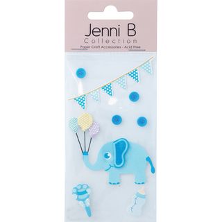 Jenni B Baby Elephant Blue 8Pcs