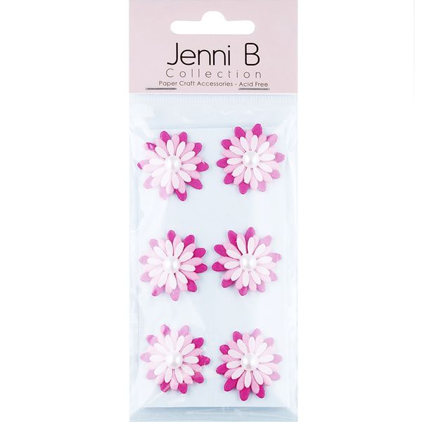 Jenni B Paper Flower Pearl Pink 6Pcs