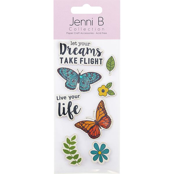 Jenni B Live Your Life Butterflies 8Pcs