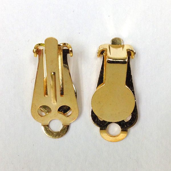 Clip On Earring 8mm Gold Pkt 40