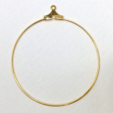 Earring Hoop 40mm Gold Pkt 4