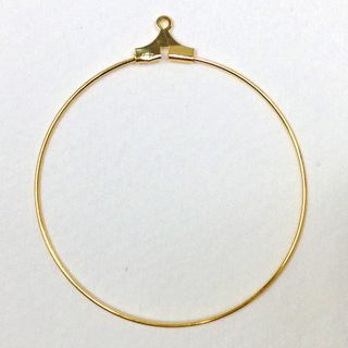 Earring Hoop 40mm Gold Pkt 4
