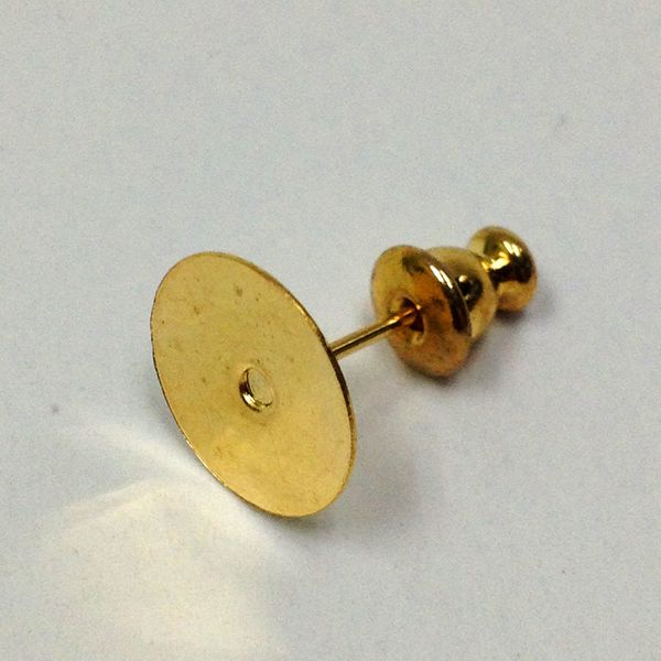 Post & Flat Top Stud 10mm Gold Pkt10