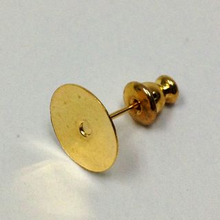 Post & Flat Top Stud 10mm Gold Pkt10