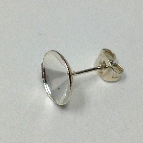 Post & Cup Stud 10mm Silver Pkt 6