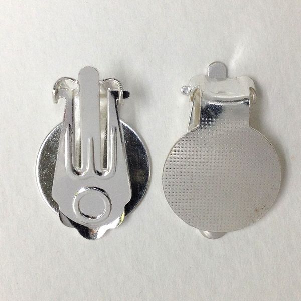 Clip-On Earring 13mm Silver Pkt 6