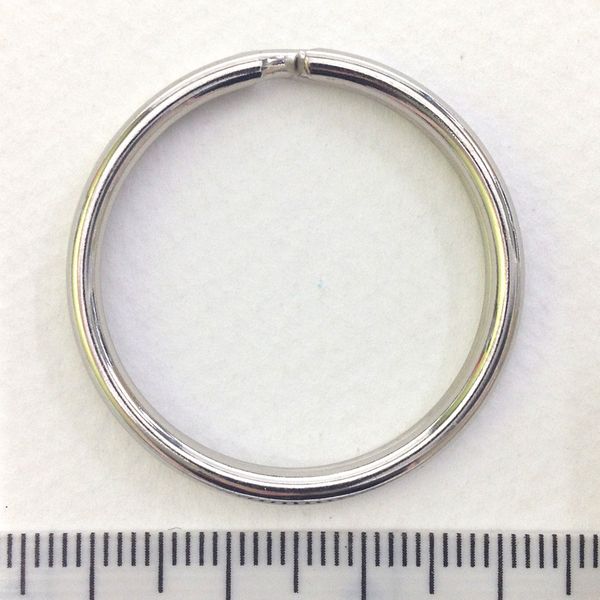 Key/Split Rings Nickel 33mm Pkt 10