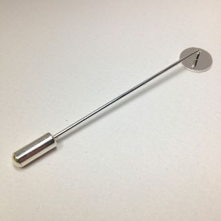 Stick Pins with Stopper Silver Pkt 2
