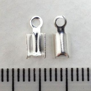 Crimps Silver 6mm Pkt 12