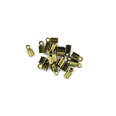 Leather Clamp 10mm Boho Gold 20Pcs