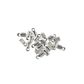 Leather Clamp 10mm Silver 20Pcs