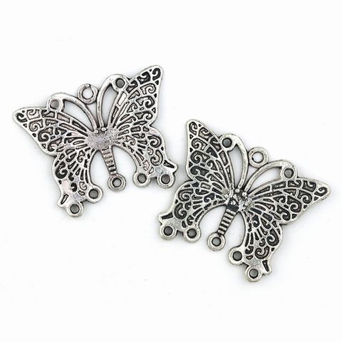 Feature Butterfly 25X35mm Silver 4Pcs