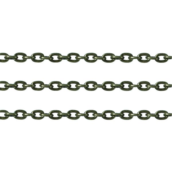Chain Straight Oval Link 4x3mm Gold 1m