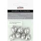 Charm - Heart 15x16mm Plastic Silver 7Pc