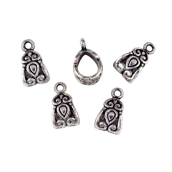 Connector - Heart 8x10mm Silver 5Pcs
