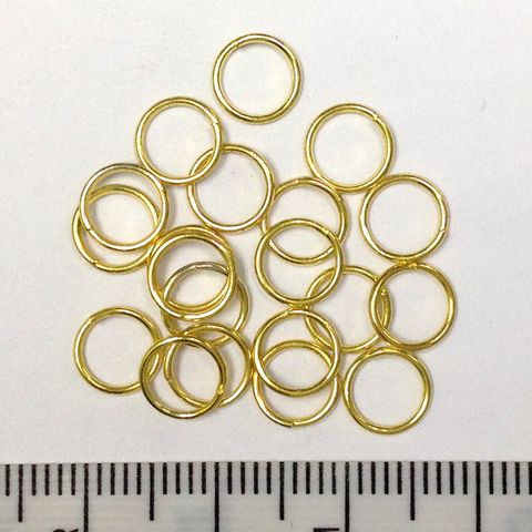 Jump Rings 7mm Gold Pkt 30