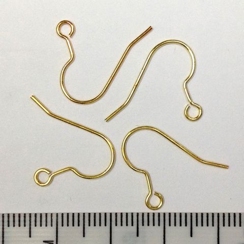 Shepherd Hook Plain Gold 4 Pairs