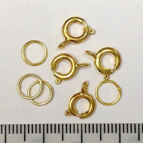 Ring Combination 7mm Gold pkt 4 Sets