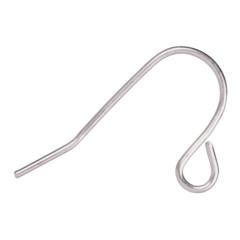 Shepherd Hook Plain Silver 4 Pairs