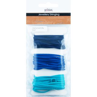 Faux Suede Thonging 2.5mm Blue 6m
