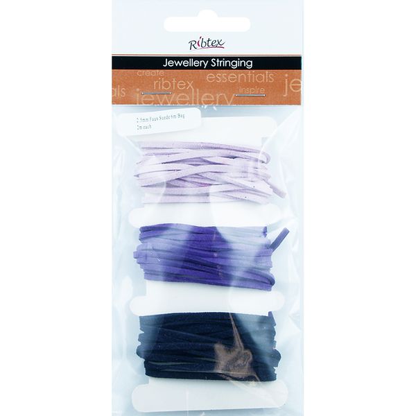 Faux Suede Thonging 2.5mm Purple 6m