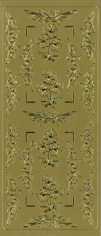 Sticker Floral Scrolls Gold