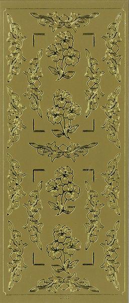 Sticker Floral Scrolls Gold