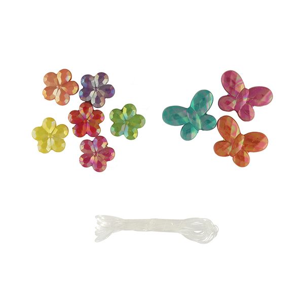 Bead Kit-1M Thr Ab Flower-B-Fly Asst 30G