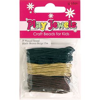 Jf Waxed Thread Black-Brown-Beige 15M