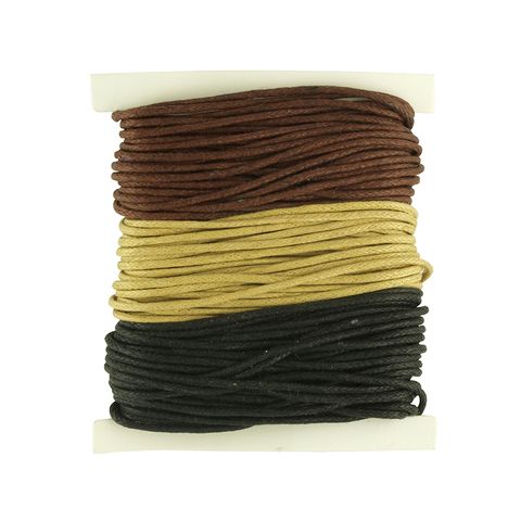 Jf Waxed Thread Black-Brown-Beige 15M