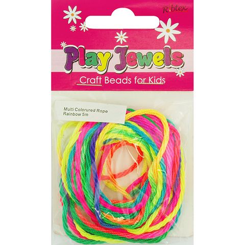 Jf Multi Coloured Rope Rainbow Cord 5M