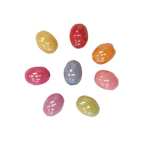 Bead Vp 13Mm Plastic Oval Asst 125G