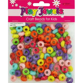 Bead Vp 14Mm Facet Dnut Bright Asst 125G